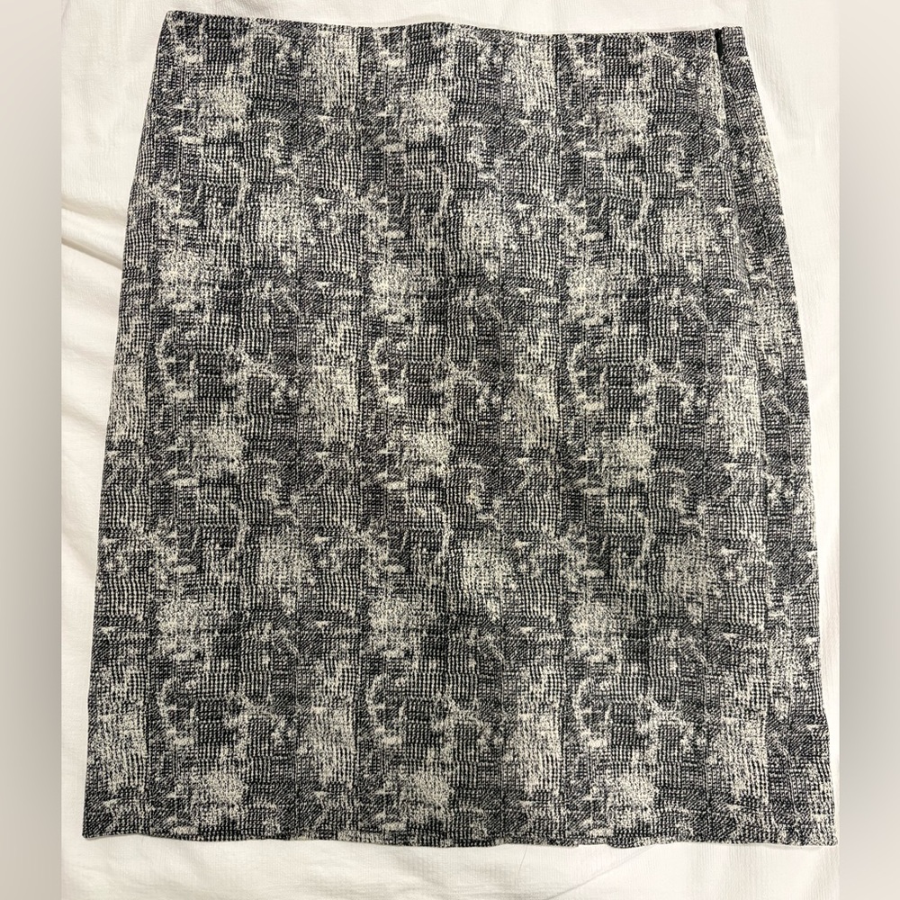 MM Lafleur Noho Crackle Black and White Pencil Skirt